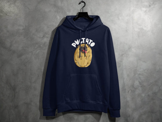 Cute Pugtato Dog Pug Design Graphic Hoodie - Design & Vybe