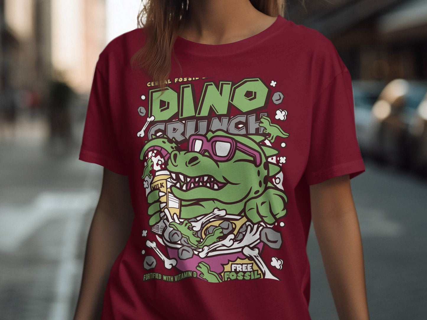 Dinosaur Cereal Crunch Tee for Fun T-Shirt - Design & Vybe