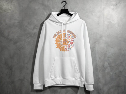 You Are My Sunshine Sunflower Paw Pattern Graphic Hoodie - Design & Vybe