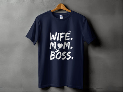 Wife Mom Boss Superwoman Design For Queens T-Shirt - Design & Vybe