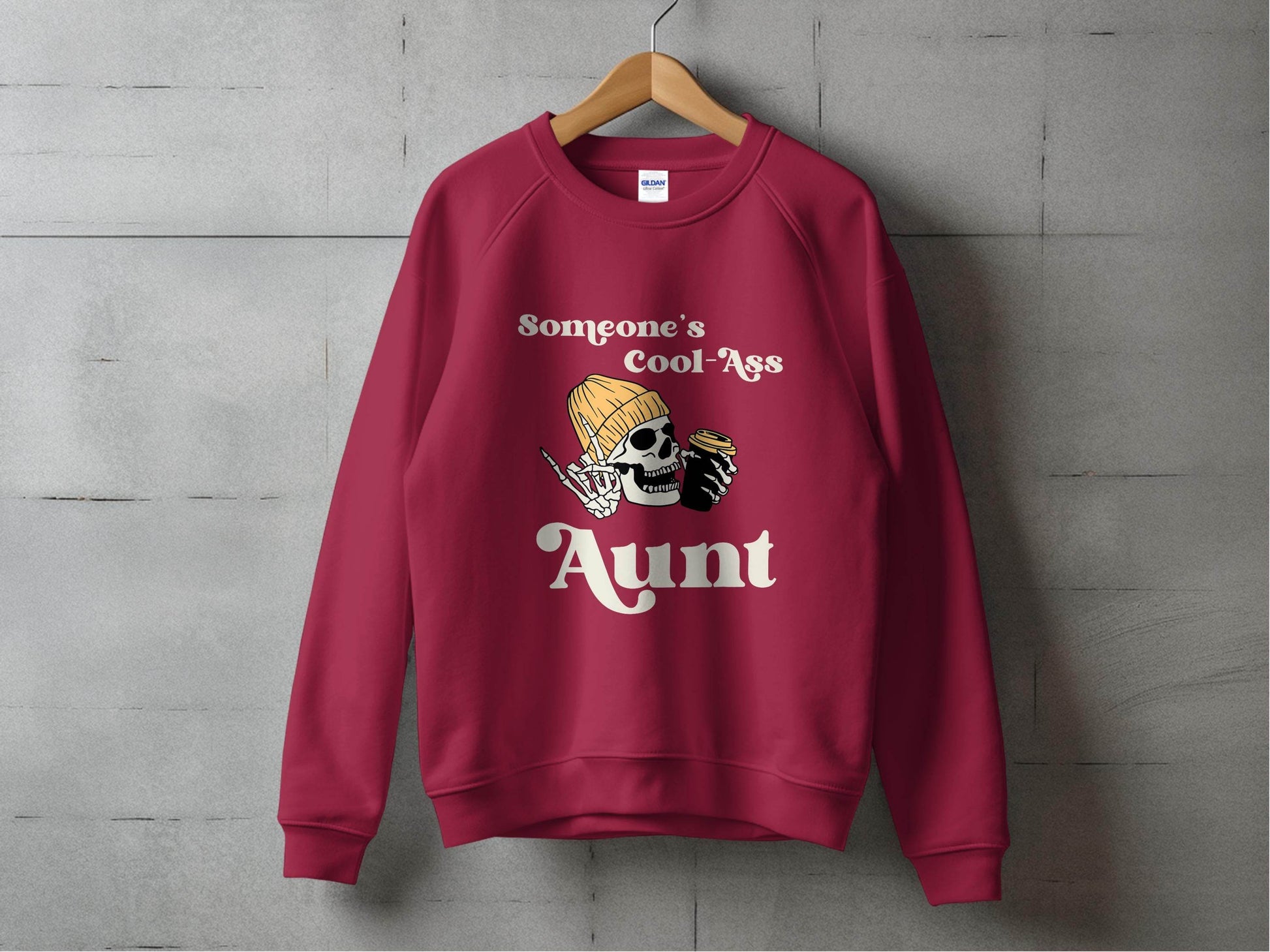 Someone's Cool-Ass Aunt Skeleton Coffee Lover Sweater - Design & Vybe