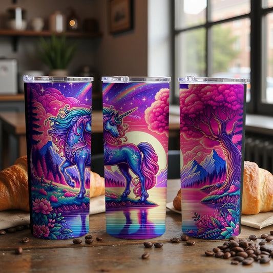 Enchanting Unicorn Illustrated Tumbler product type