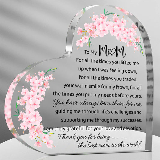 Heart-Shaped Mom Appreciation Plaque