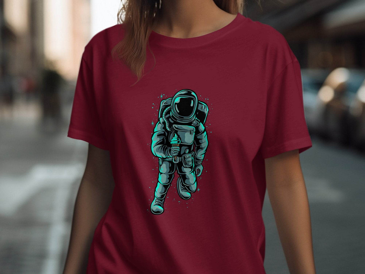 Astronaut with Ice Cream Graphics Cool Print For T-Shirt - Design & Vybe