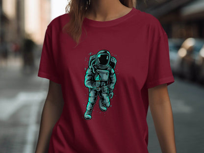 Astronaut with Ice Cream Graphics Cool Print For T-Shirt - Design & Vybe