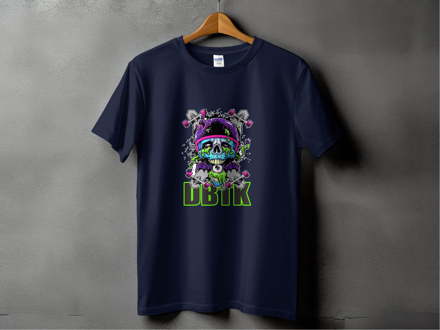 Skull Skateboards UBIK Text Design Artwork T-Shirt - Design & Vybe