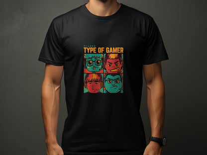 Type Of Gamer Video Gaming Four Styles Illustration T-Shirt - Design & Vybe