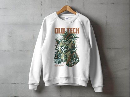 Old Tech Post End Cool Robot Design Graphic Sweater - Design & Vybe