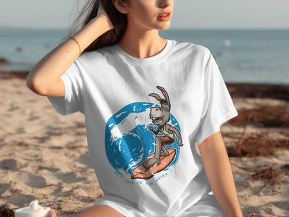 Catch the Wave Surfing Donkey Graphic T-Shirt product