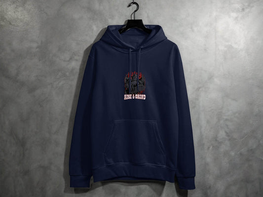 Rise and Grind Skater Monster Graphic Novelty Hoodie - Design & Vybe