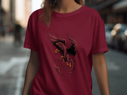 Fierce Mythical Creature Art Design Printed T-Shirt - Design & Vybe