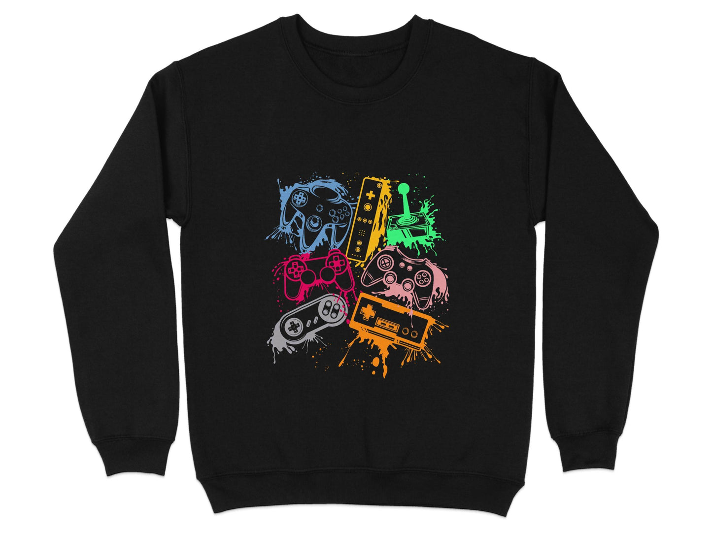 Gaming Console Joypad Colorful Style Design Artwork Sweater - Design & Vybe