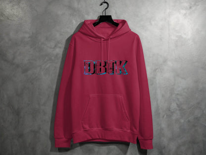 Blue Floral DBCK Letters Artistic Design Hoodie - Design & Vybe