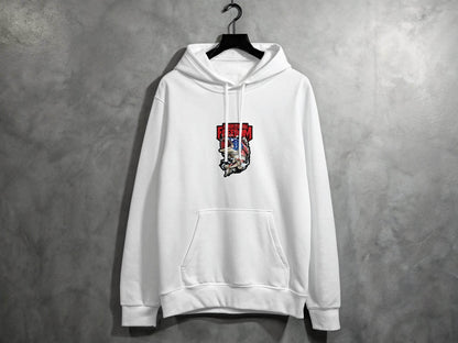 Hooked On Freedom Patriotic Fish Graphic Hoodie - Design & Vybe