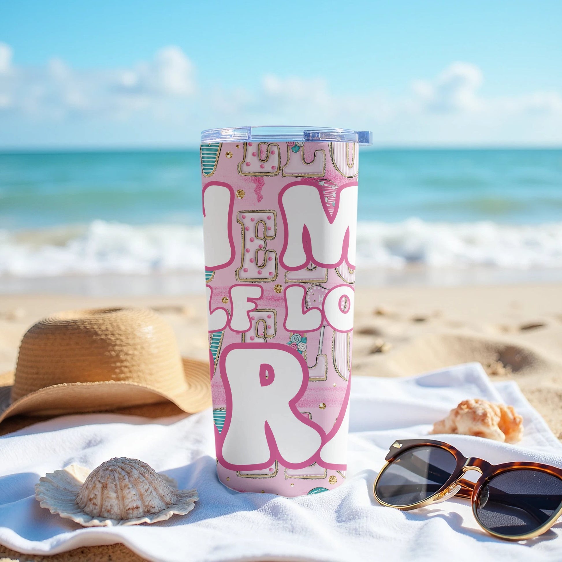 Tropical Beach Vibes Insulated Tumbler Cup product type