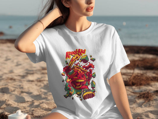 Kool-Aid Man Smashing Through Wall Graphic Design T-Shirt - Design & Vybe