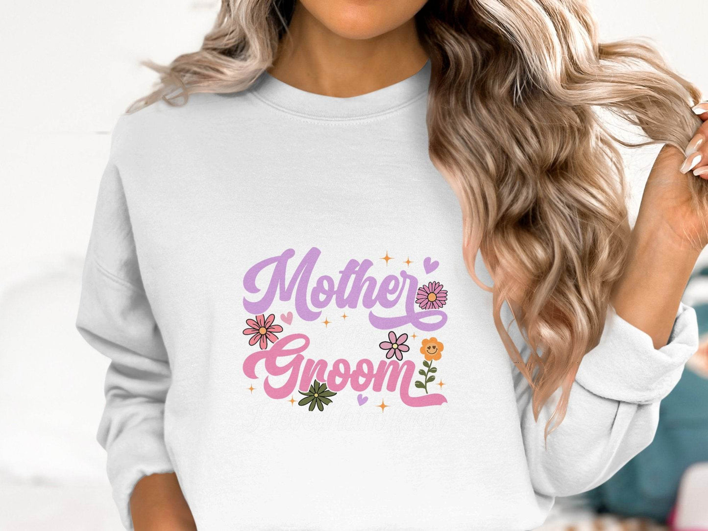 Mother of the Groom I Loved Him First Floral Art Sweater - Design & Vybe