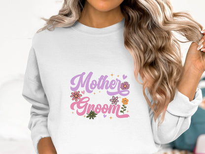 Mother of the Groom I Loved Him First Floral Art Sweater - Design & Vybe