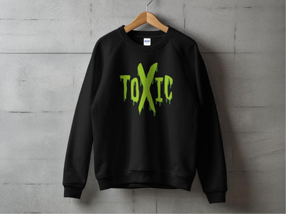 Toxic Graphic Print Long Sleeve Black Sweater product