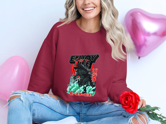 Enjoy Life Godzilla Printed Sweatshirt product type