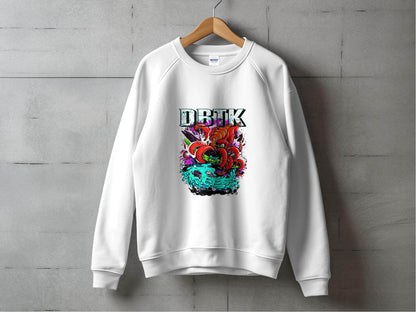 DBTK Octopus Rising with Splashes Graphic Print Sweater - Design & Vybe