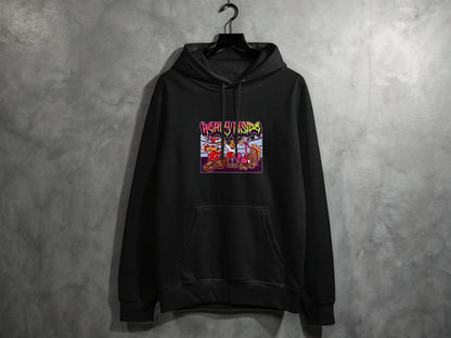Funny Santa vs Turkey Boxing Ring Graphic Hoodie - Design & Vybe