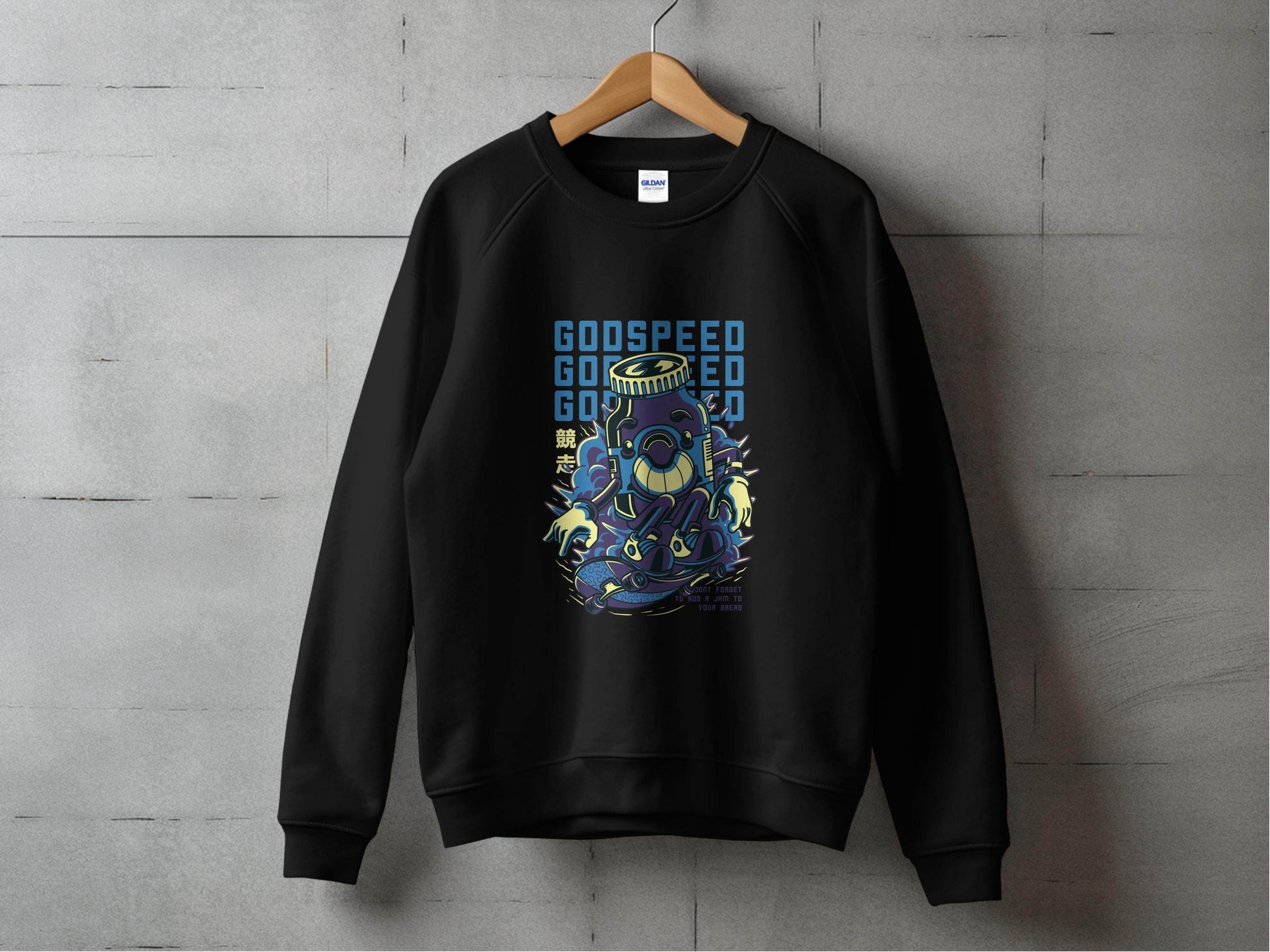 Godspeed Bottle With Skateboarding Graphic Sweater - Design & Vybe
