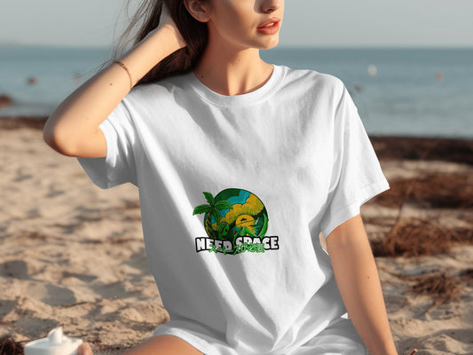 Need Space Dinosaur Graphic White T-shirt product