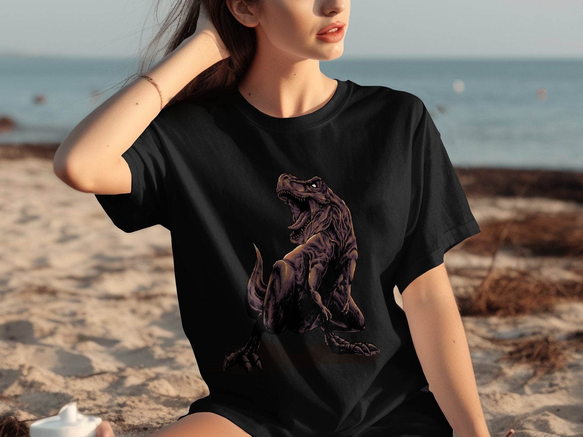 Fierce T-Rex Roaring Dinosaur Graphic T-Shirt - Design & Vybe