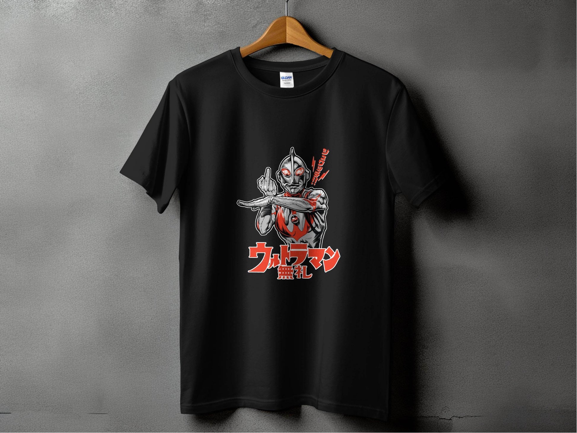 Ultraman Giving Middle Finger Bold Graphic Style T-Shirt - Design & Vybe