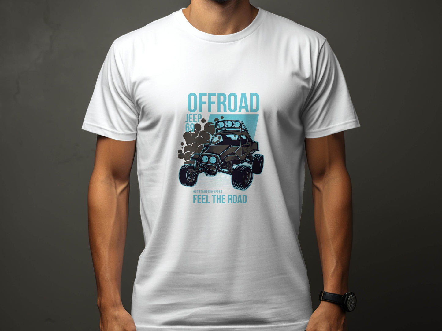 Offroad Jeep 69 Outstanding Sport Feel The Road T-Shirt - Design & Vybe