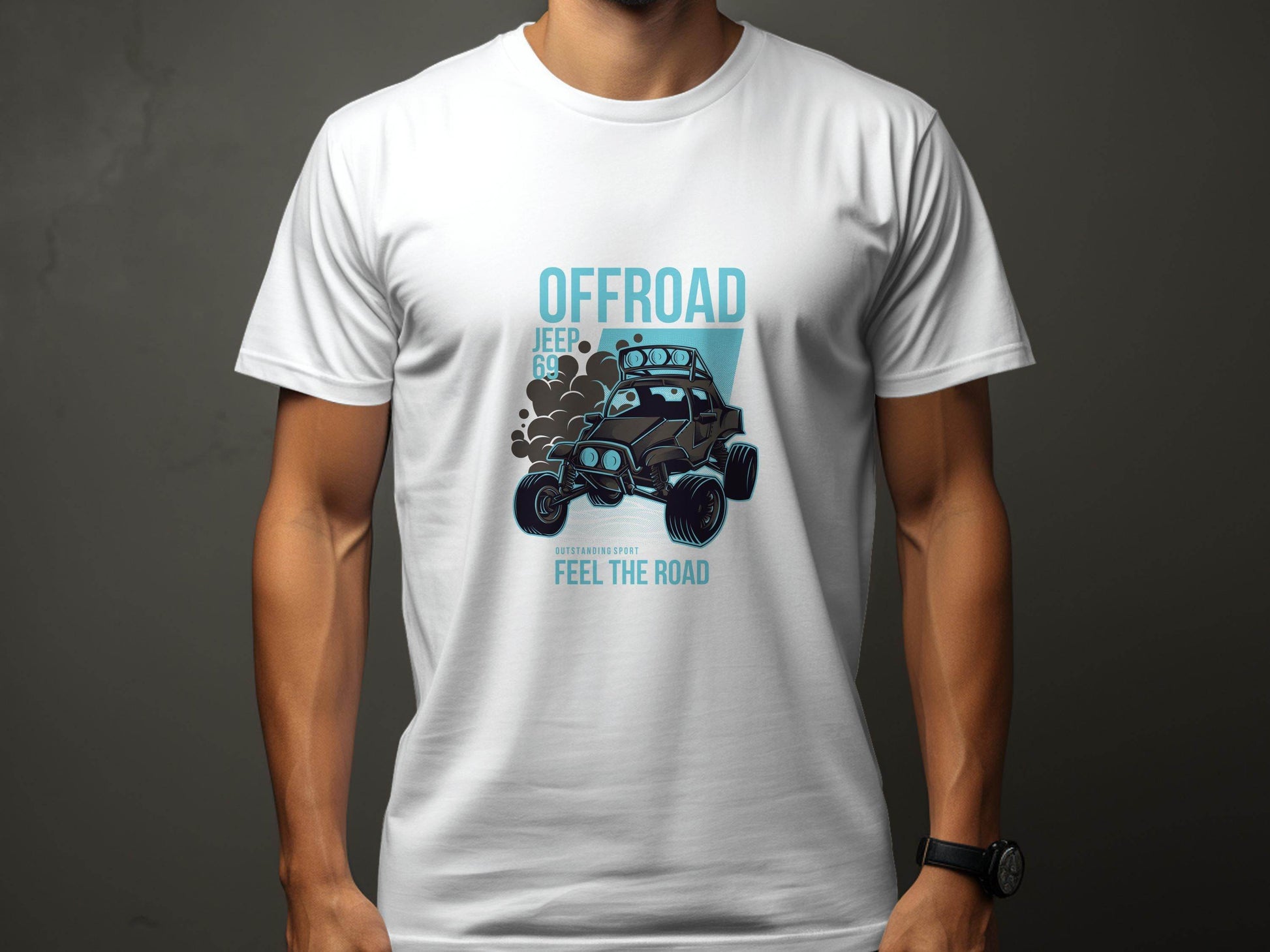 Offroad Jeep 69 Outstanding Sport Feel The Road T-Shirt - Design & Vybe