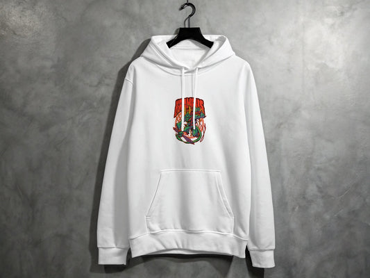 Stylish White Hoodie with Unique Graphic product type