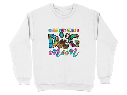 Kinda Busy Being a Dog Mom Animal Prints Letter Design Sweater - Design & Vybe