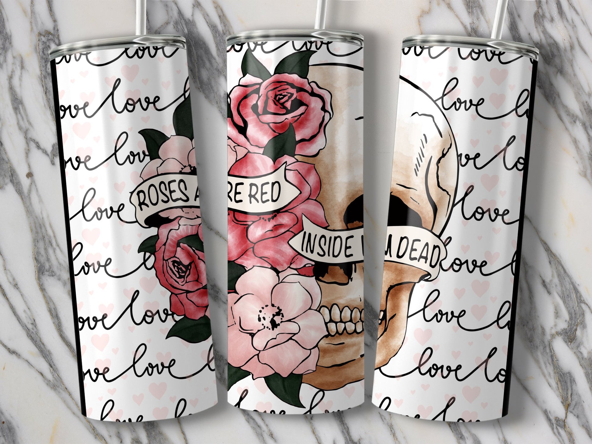 Roses Are Red Inside I Am Dead Tumbler product