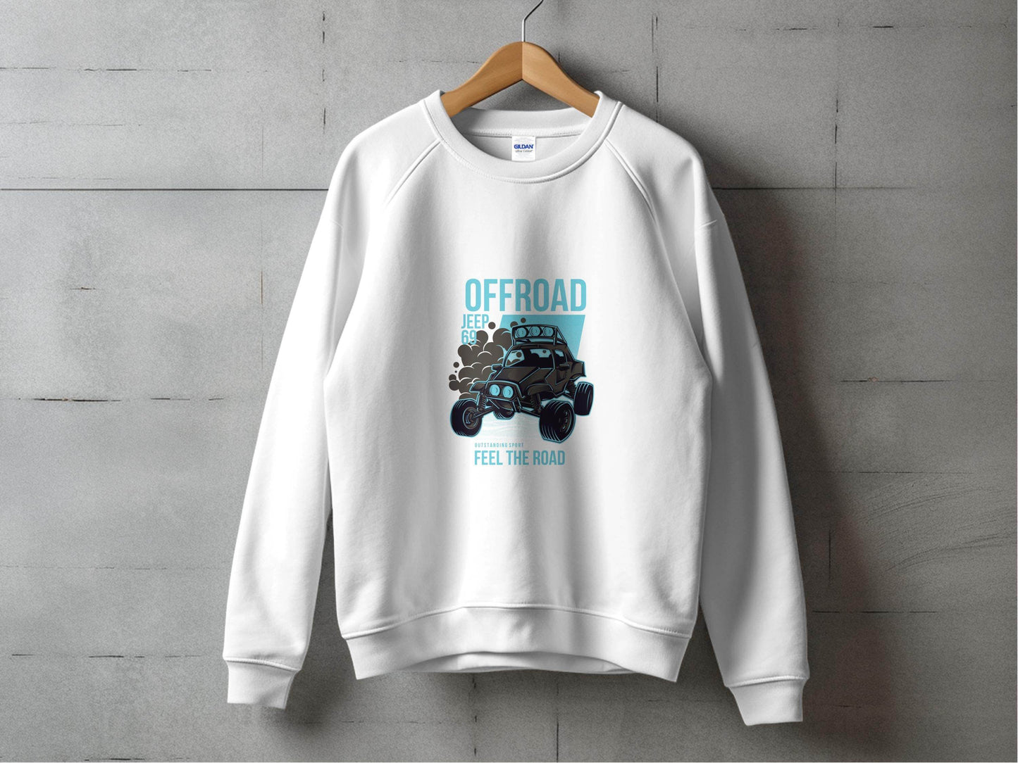 Offroad Jeep 69 Outstanding Sport Feel The Road Hoodie - Design & Vybe