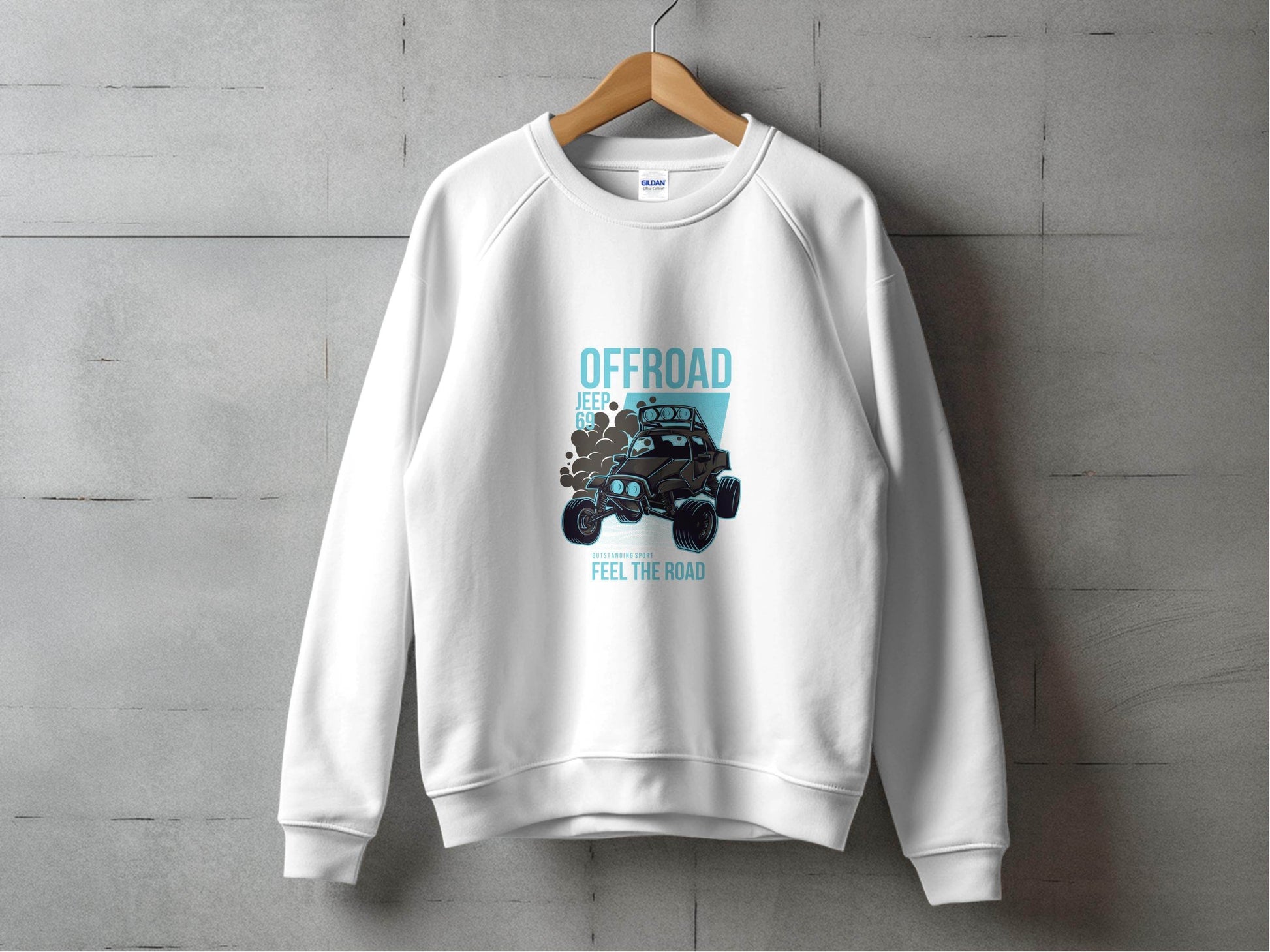Offroad Jeep 69 Outstanding Sport Feel The Road Hoodie - Design & Vybe