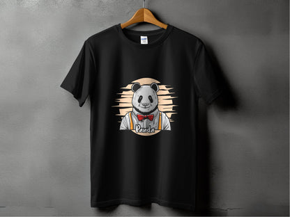Fun Cartoon Panda Wearing Bow Tie Graphic T-Shirt - Design & Vybe