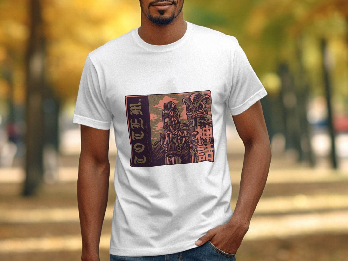 Be Yourself Japanese Totem Poles Graphic Design T-Shirt - Design & Vybe