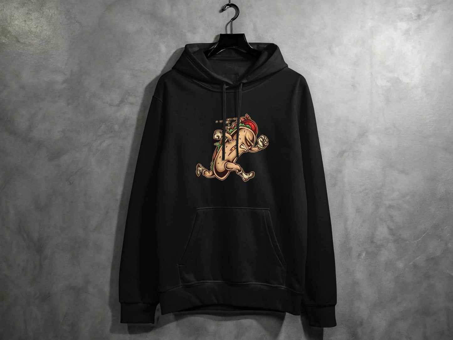 Hot Dog Running Taco Graphic Hoodie - Design & Vybe