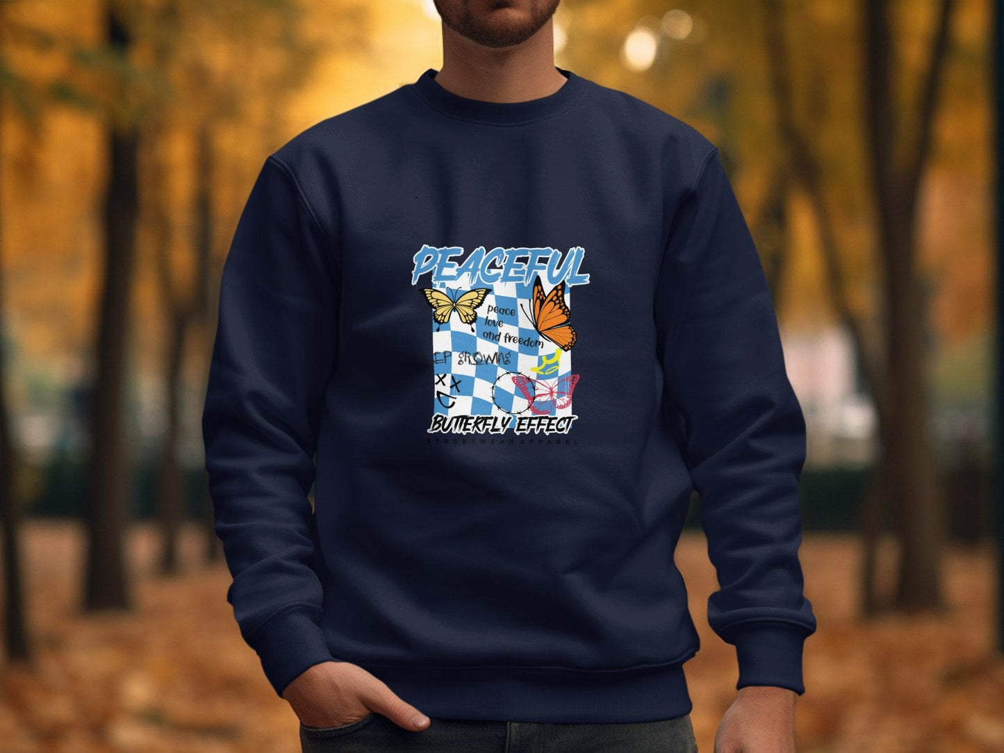 Peaceful Butterfly Effect Design Sweater - Design & Vybe