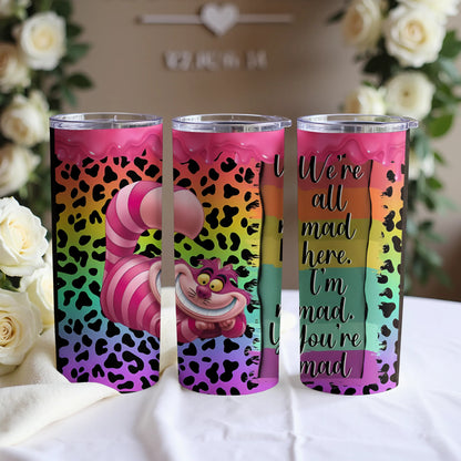 Colorful Cheshire Cat Leopard Print Tumbler product type