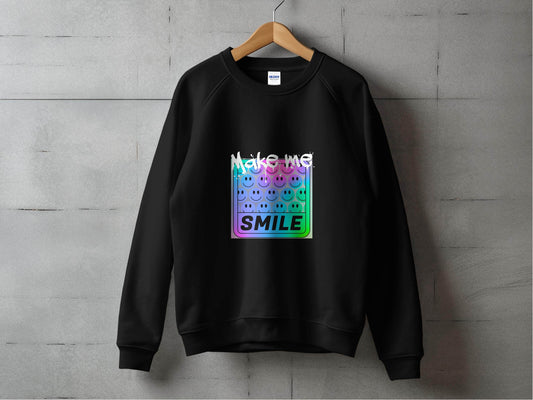 Make Me Smile Rainbow Gradient Design Graphic Sweater - Design & Vybe
