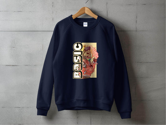 Basic Smoking Skeleton in VR Headset and Crown Sweater - Design & Vybe