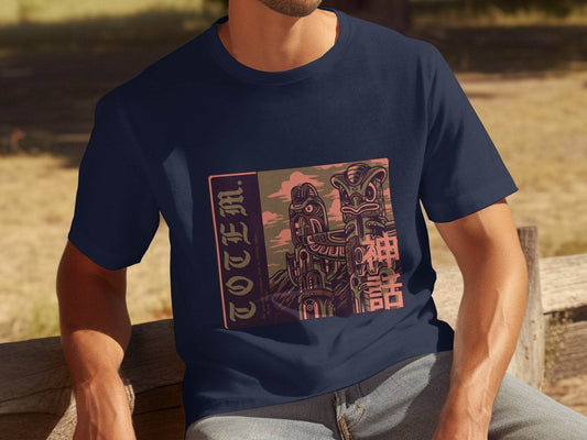 Be Yourself Japanese Totem Poles Graphic Design T-Shirt - Design & Vybe