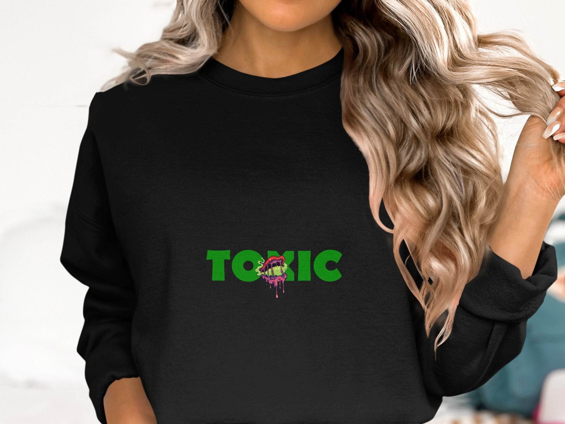 Toxic Lips Drips Creative Design Sweater - Design & Vybe