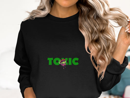Bold Graphic Print Toxic Statement Shirt product