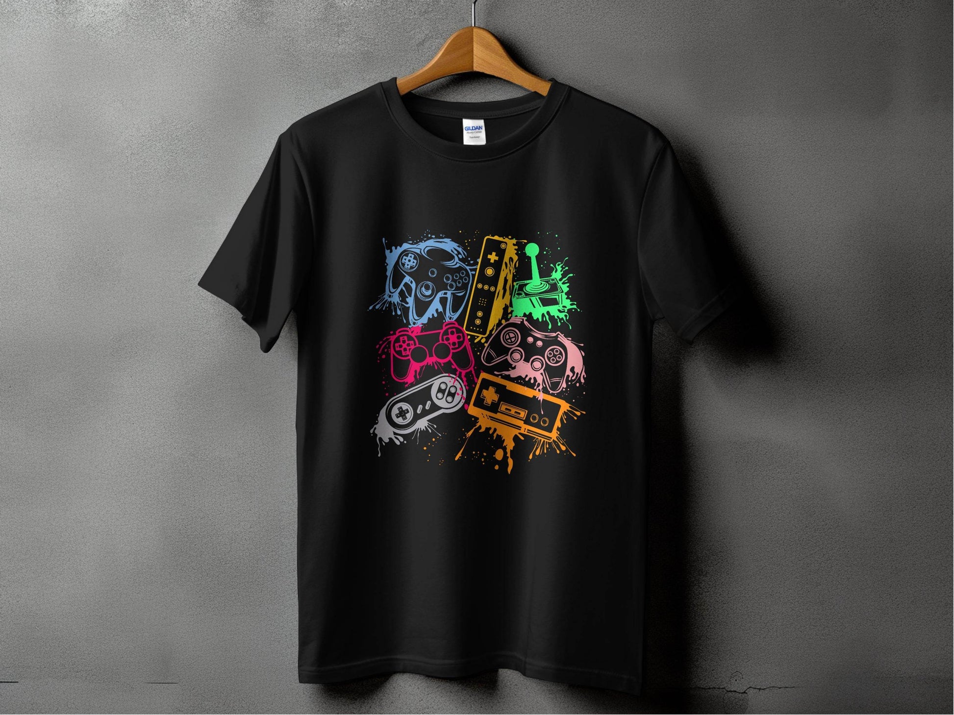 Gaming Console Joypad Colorful Style Design Artwork T-Shirt - Design & Vybe