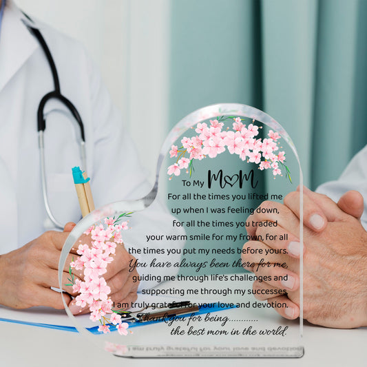 Heart-Shaped Mom Appreciation Plaque
