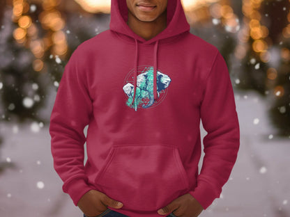 Stunning Elephant Graphic Blue Nature Design Hoodie - Design & Vybe